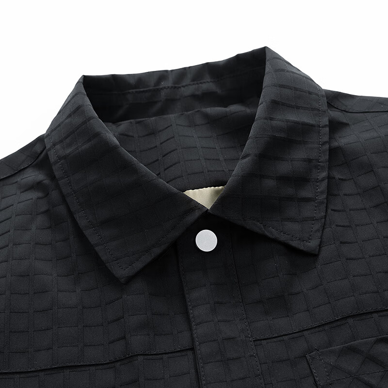 TUCANO Jacket for Men, Spring And Autumn Outerwear, Long-Sleeved Trendy Outdoor Loose Casual Lapel Menswear Top, Black, XL