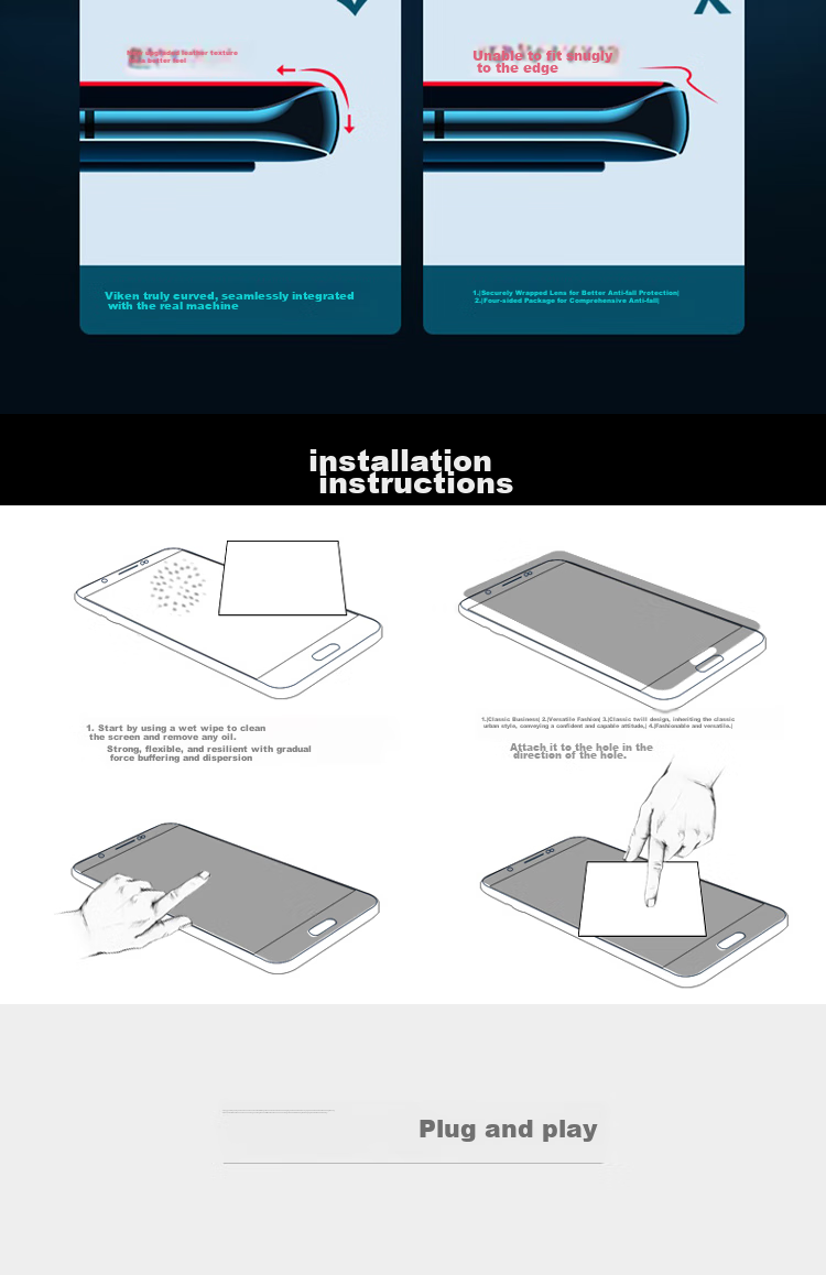 ESCASE Huawei Mate30 Pro Hydrogel Film MATE30E Pro Full Coverage Soft Film Phone Protective Film, Highly Transparent Front Film - Clear [With Free Application Tool] 7