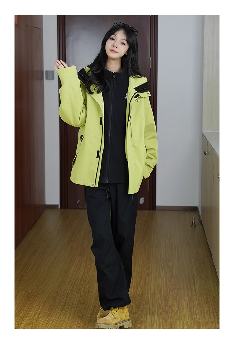 CAMEL [Wang Junkai's Choice], Outdoor Three-In Jacket for Men And Women, New Waterproof Mountaineering Coat 19