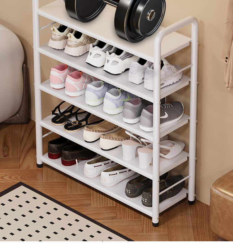 QIAONAMEI Shoe Rack, Simple Home Entryway, Dormitory, Indoor Rental Apartment, Multi-Layer Storage Shoe Shelf, 5 Tiers, QNM1245-WH 16