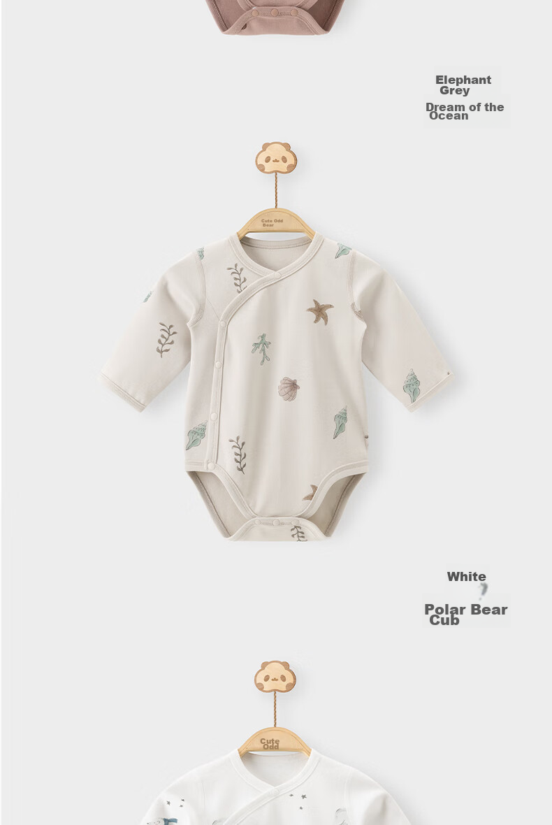 Guaiqixiong Baby Pure Cotton Onesie, Spring And Autumn Newborn Clothes, Triangle Bodysuit, Infant Romper, Autumn Style Sleepwear 11