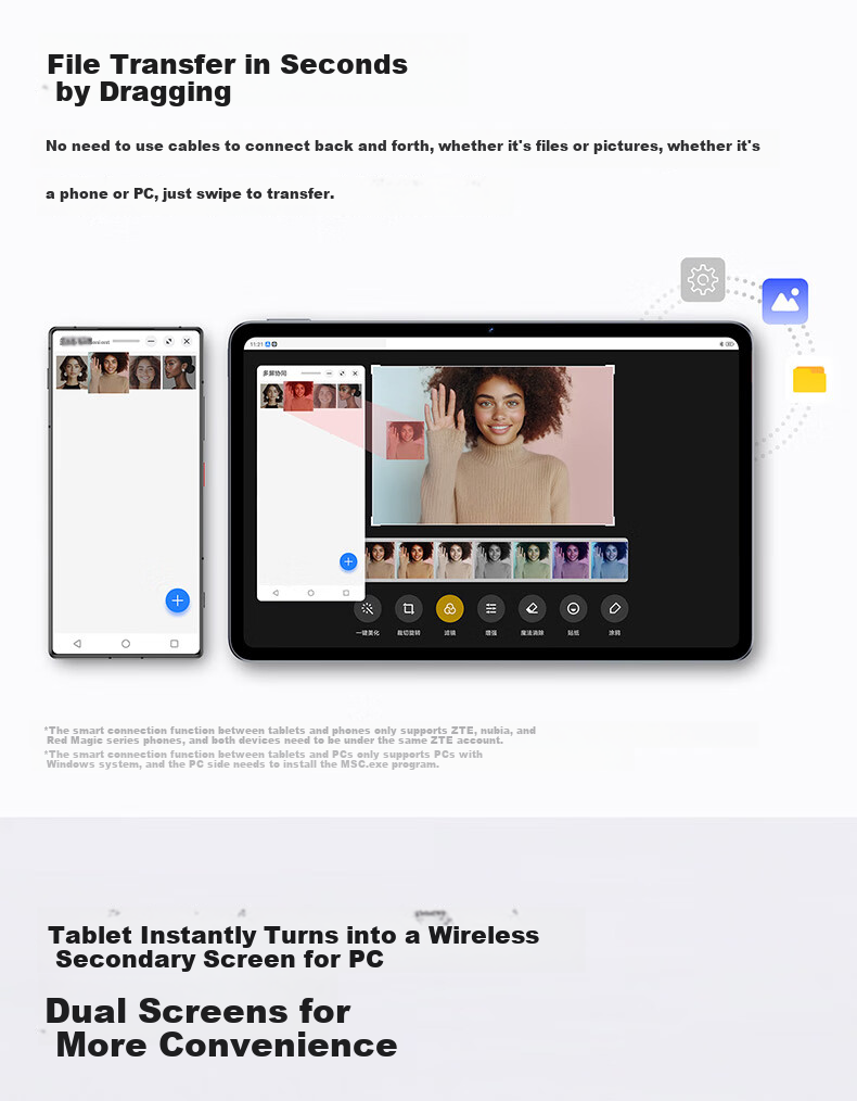 Nubia Tablet Pro, 10.9-Inch Tablet, Snapdragon 8 Gen3, 2.8K Ultra-Clear True Color Screen, 10000mAh Battery, 12GB RAM + 256GB Storage, Aurora Silver 14