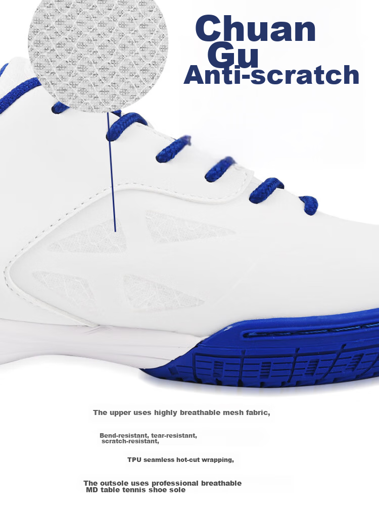 WINION Selected Table Tennis Shoes Unisex Non-Slip Wear-Resistant Sports Shoes Starting Point 2.0 Platinum Size 41 7