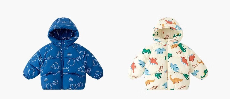 Dudu Kids Boys Thickened Cotton Jacket Baby Winter Coat Children's Cotton-padded Clothes Girls Cotton Coat Toddler Winter Wear Red 90 17
