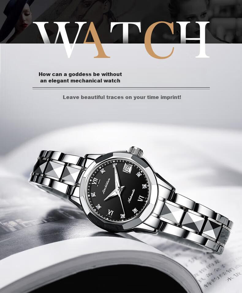 JIN SHI DUN , Swiss High-End Ladies' Watch, 2026 New Model, Fully Automatic Mechanical Watch, Water-Resistant, Top Ten Brand Watches, Birthday Gift for Wife 19
