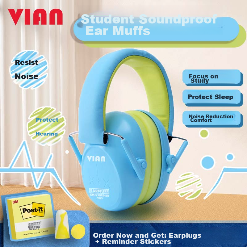 VIAN Noise-Cancelling Earplugs, Sleep-Specific Headphones, Super Soundproof Headgear, 985 Earplugs