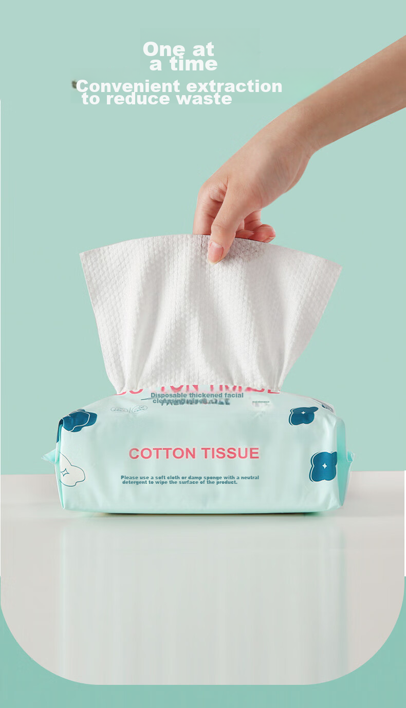 KING SHORE Disposable Face Towels, Thickened Wet And Dry Dual-Use Cleansing Wipes, Portable Pearl Texture, 20*20cm, 3 Packs 7