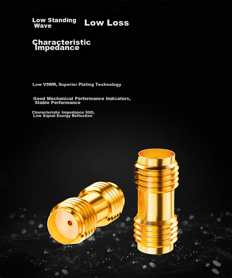 BOYANG High-Frequency RF Coaxial Connector 50 Ohm SMA Female to SMA Adapter SMA Straight-Through Female Connector SMA Double Female Adapter 1 Piece BY-SMA 6