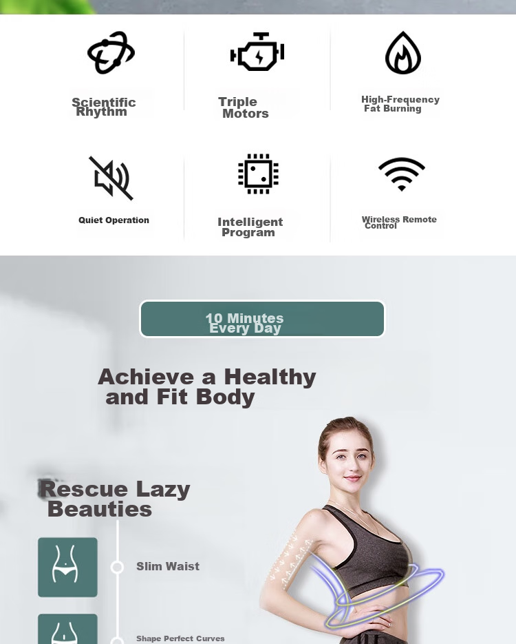 Suncao SC-FM50 Fat-Burning Machine, Home Use Lazy Machine, Body Shaping Equipment, Slimming Vibration Fitness Equipment, Tech Silver 2