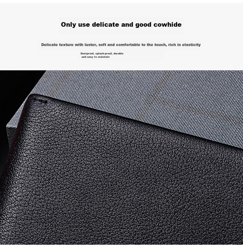 Pierre Cardin Men's Wallet, Top-Grain Leather, Short Style, Genuine Leather, High-End Purse, Gift Box, Suitable for Gifting, Black 11