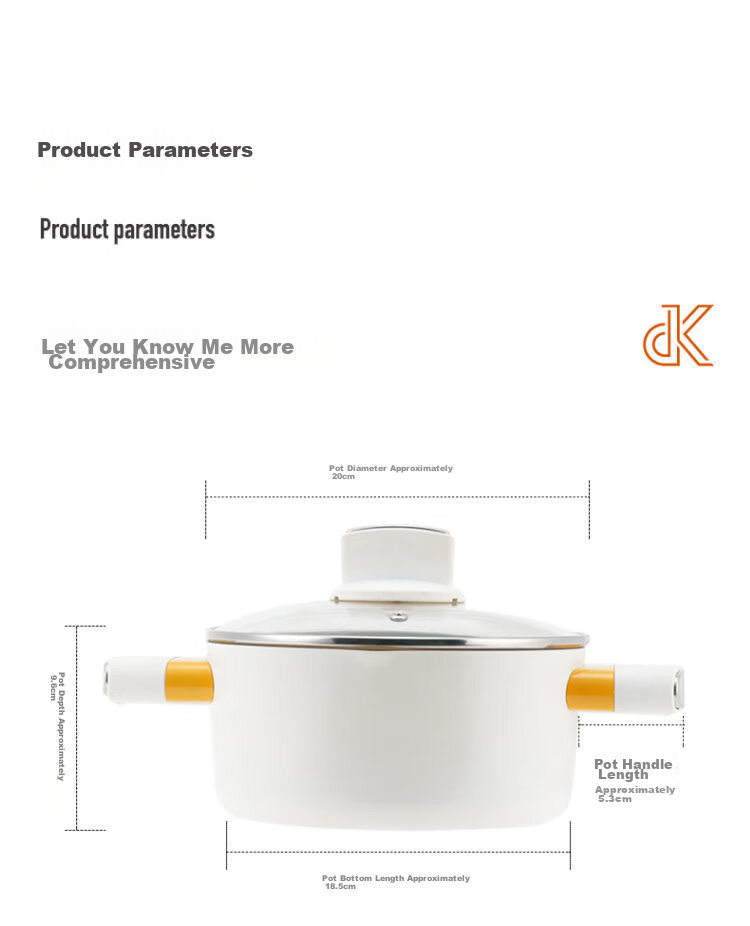 DES LON (DESLON) Enamel Pot for Home Use, Soup Pot, Fine Iron Pot, Micro-Pressure Anti-Spill, Non-Coated, Compatible with Induction Cooker And Open Flame, 6.5L White 11