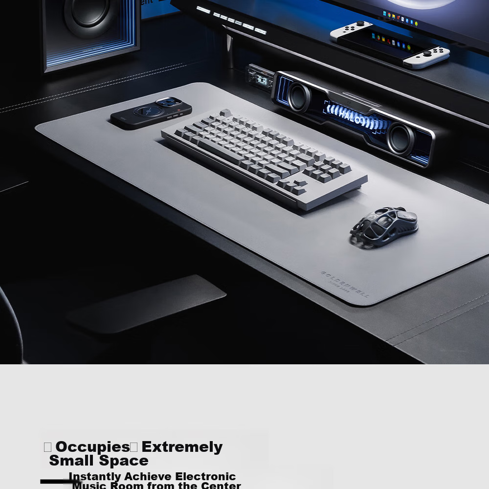 EDIFIER Halo Soundbar Max Computer Speakers, Abyss Ambient Light, Desktop PS5 Gaming Speakers, Dawn White 2
