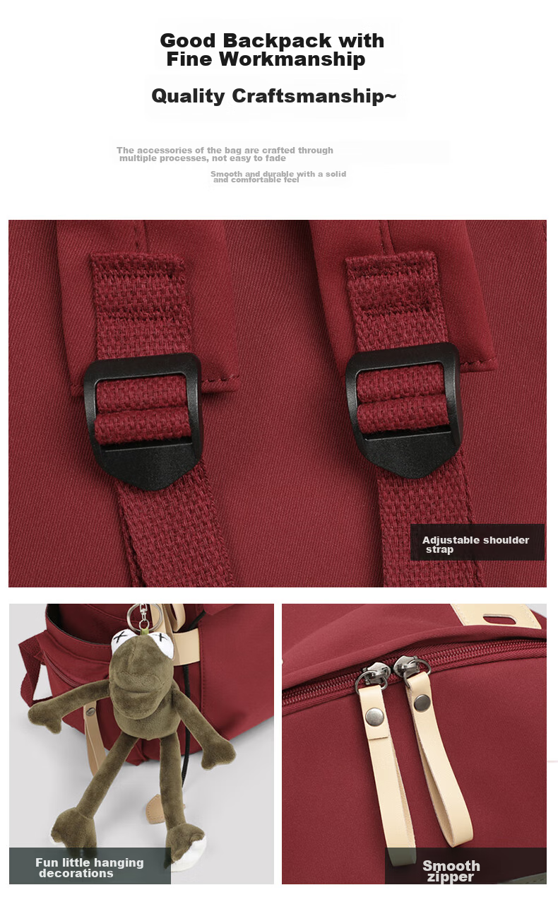 Aiqinghai Backpack for Women, Large Capacity School Bag for Primary, Middle And High School Students, Laptop Backpack for College Students, 15.6-Inch Computer Bag 7