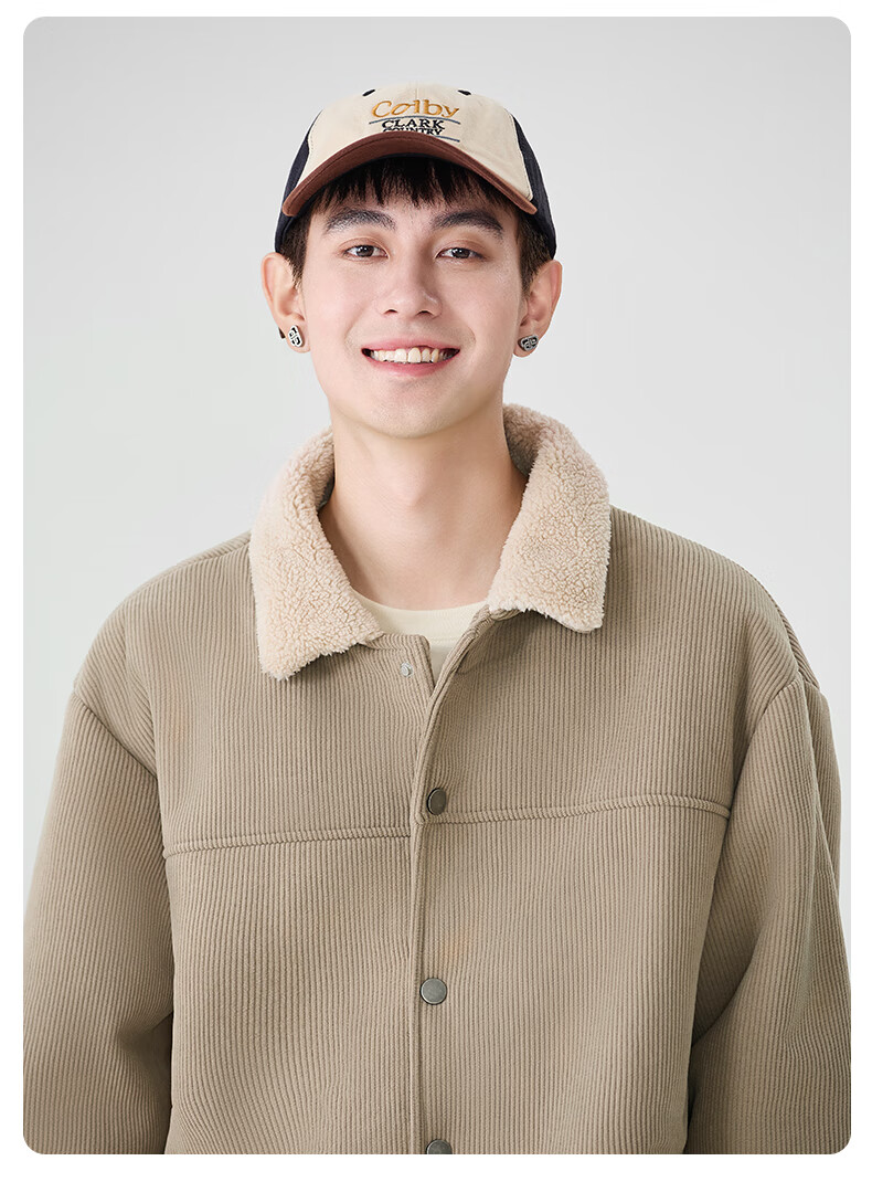Baleno Corduroy Sherpa Jacket Men Winter Heavyweight Warm Casual Versatile Men's Jacket Trendy Retro Youth Clothing 7