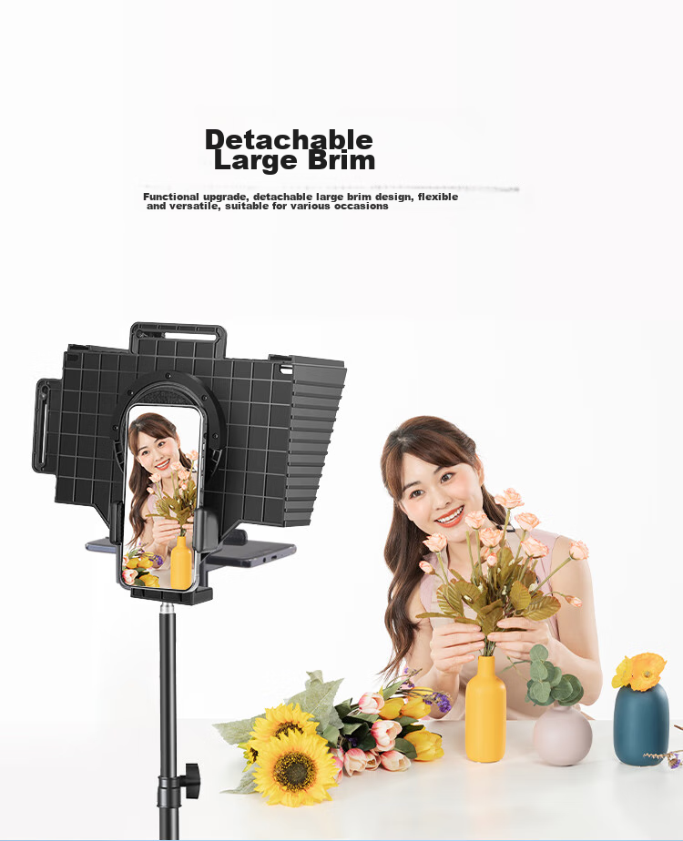 LATZZ Live Streaming Teleprompter Large Screen for Mobile Phones, Tablets, IPads, DSLR Cameras, Mirrorless Cameras Portable Teleprompter for On-Air Reading, Video Recording, Outdoor Live Streaming Interviews with Subtitle Prompter 5