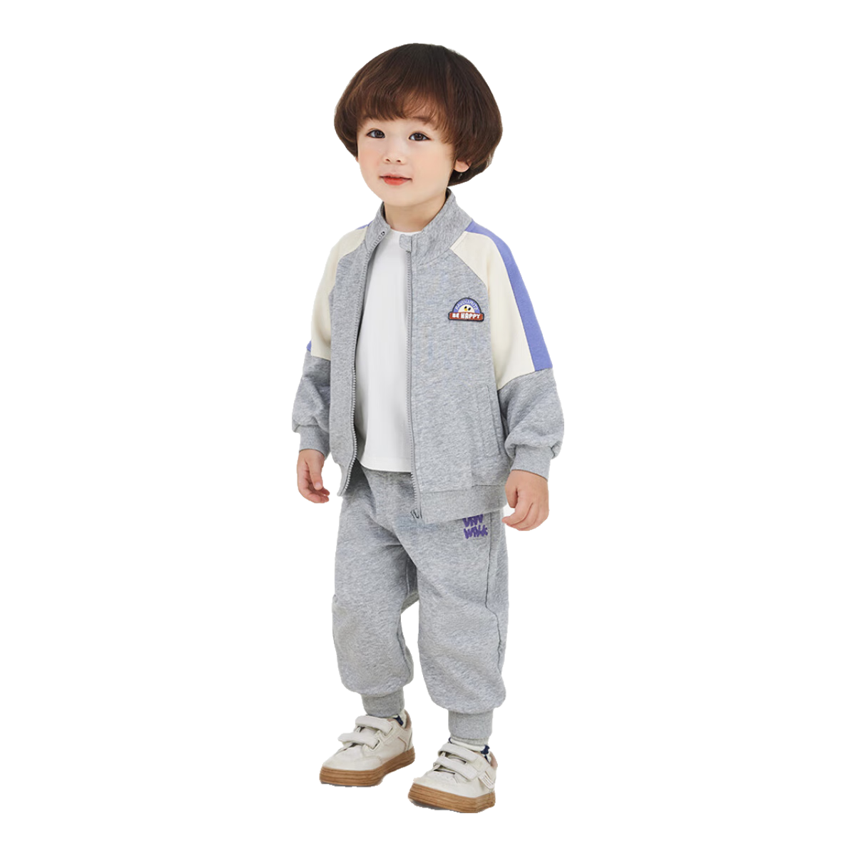 Ciciibear Baby Sports Set Spring And Autumn Style, Boys' Open-Front Spring Outfit Two-Piece Set, Children's Jacket School Uniform, New for 2024