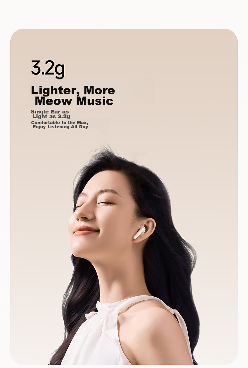 Manbuzhehuazai Zero Miao Series Limited Edition Gift Box, True Wireless Bluetooth Earphones, Semi In-Ear Headphones, Boodle Cat 8