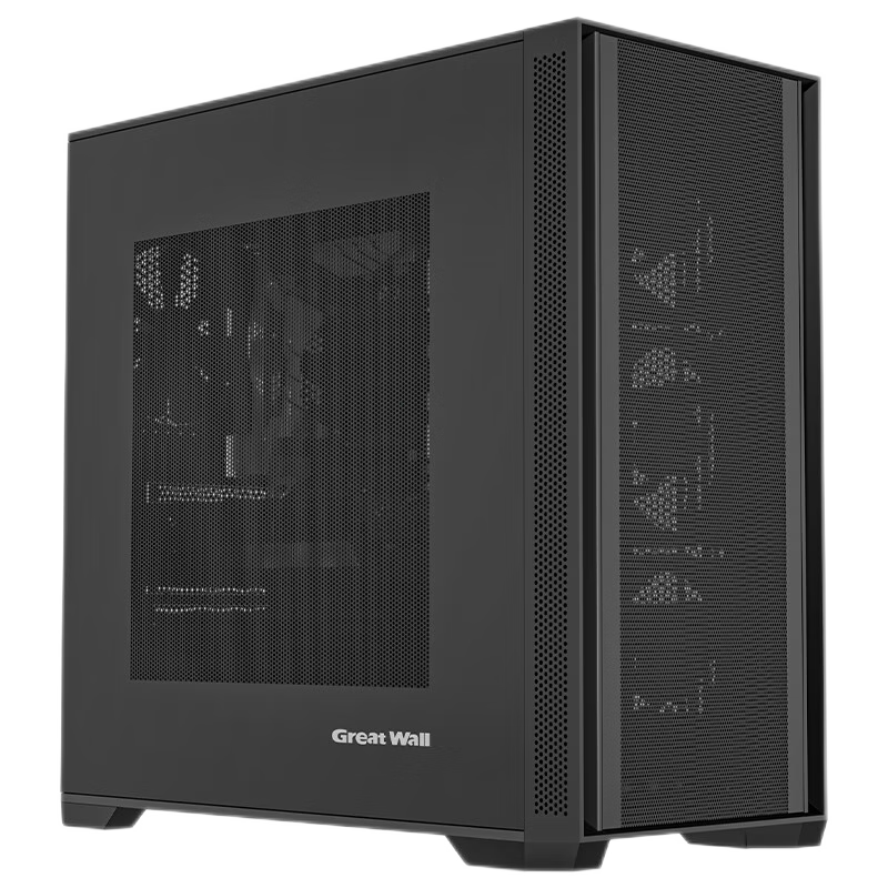 Great Wall Ice Frost X3B Black Computer Case (MATX Motherboard, Thin Steel Mesh Panel, 360mm Water Cooling Support, 9 Fan Positions, USB 3.0, Thin Mesh Iron Side Panel, Supports 5080 Graphics Card)