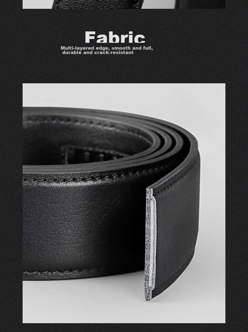 Goldlion Stainless Steel Gift Box First Layer Cowhide Genuine Leather Business Automatic Buckle Gold Logo Belt Black 115 10