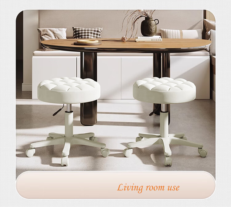 Huakaizhixing Stool Bar Chair Home Adjustable Height Swivel Chair Rotating Beauty Salon Stool Front Desk Rolling Stool Round Stool BY651 Gray 15