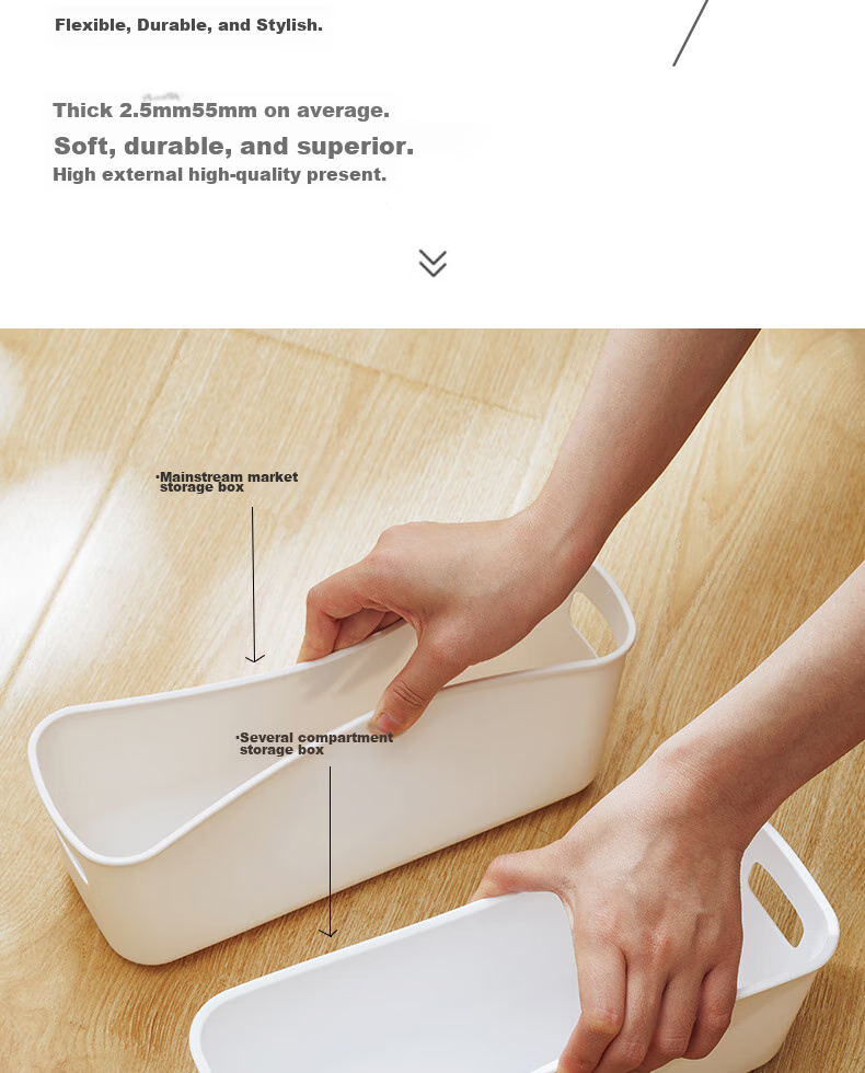 Jicang Storage Box, Household Kitchen Organizer, Plastic Storage Container, Snack And Cosmetics Storage Box, Storage Bi 5