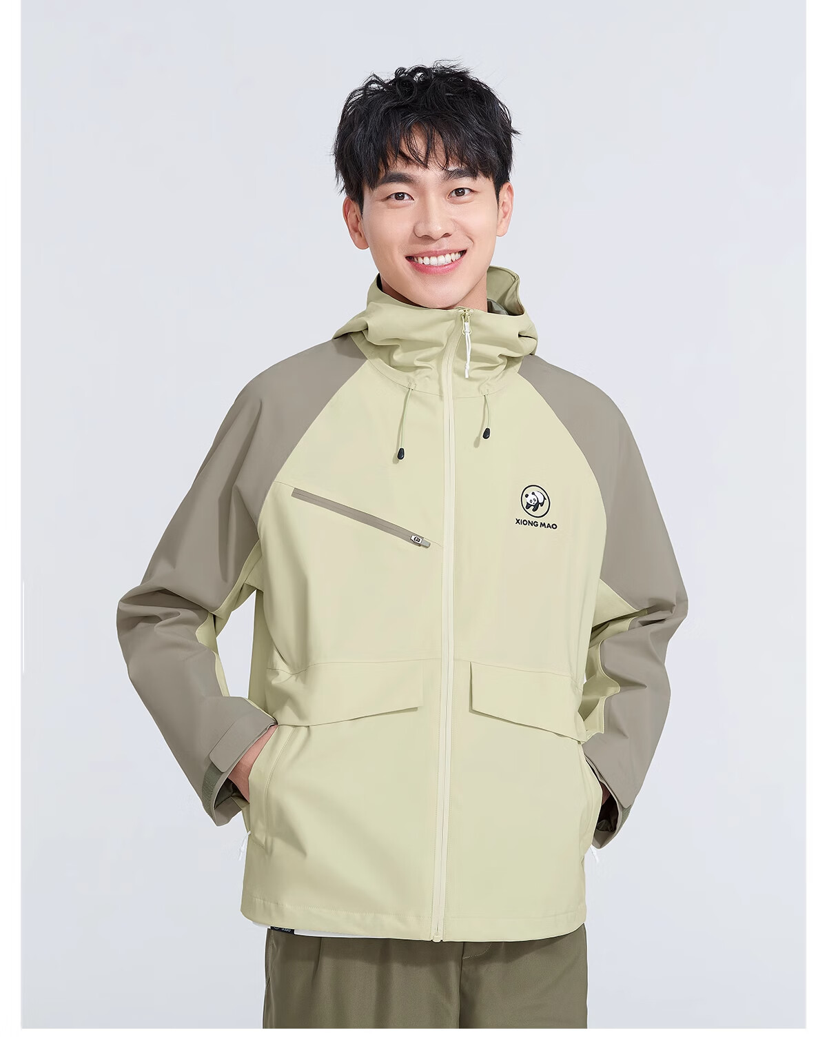 CAMEL Panda Single-Layer Windproof Waterproof Outdoor Mountaineering Jacket Unisex Colorblock A35BA31140 M 28