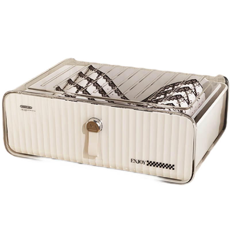 Jiadu Underwear And Socks Storage Box, Drawer Organizer with Compartments for Intimate Apparel, Three-In Organizer Box for Home Use