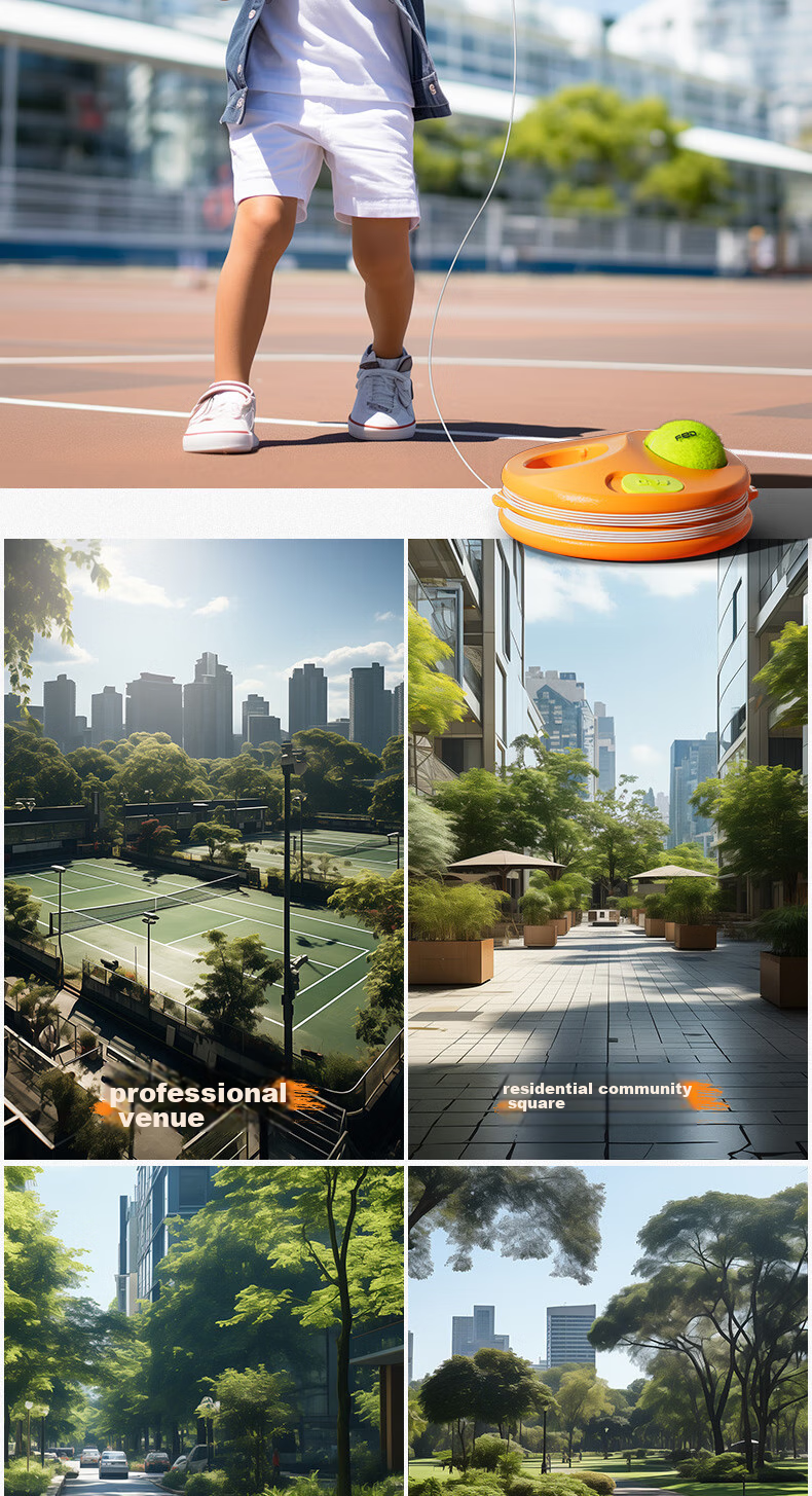 FEIERDUN FED Tennis Rebound Trainer Racket for Beginners with Strings, Suitable for Adults And Children, Parent-Child Package 5
