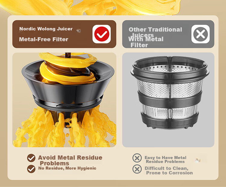Beiouwolang Juicer, Home Use 156mm Extra-Large Diameter Electric Fruit And Vegetable Juicer with Pulp Separation, Fresh-Pressed Fruit And Vegetable Juicing Machine without Cutting Fruits And Vegetables J1 10