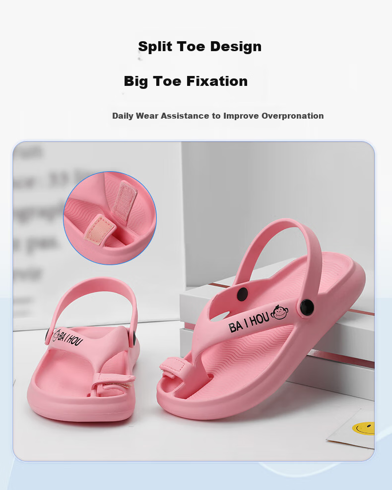 BAIHOU White Monkey Corrective Big Toe Sandals, Bunion Correction Functional Split-Toe Slippers, G-01 Pink, Size 35-36 4