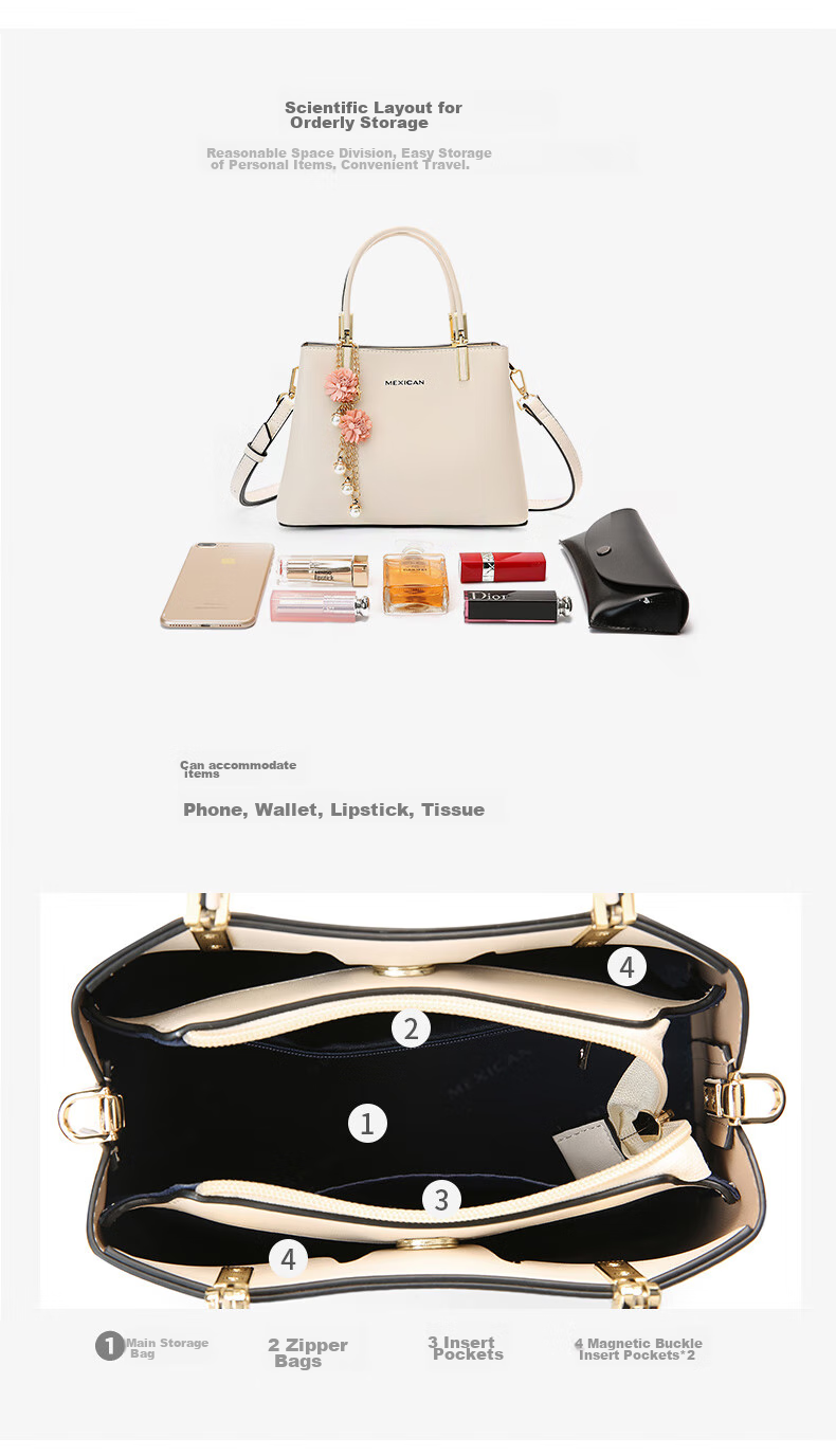 MEXICAN Handbag, Women's Bag for Commuting, 2026 Crossbody Shoulder Bag, Light Luxury, Valentine's Day Gift for Wife Or Girlfriend 11