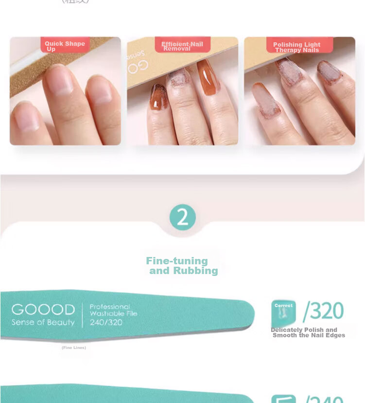 Goood Nail File, Nail Sanding Strip, Manicure File, Polishing And Grinding Strip, Specialized Sponge Rubbing Strip, Manicure Tool Set 6