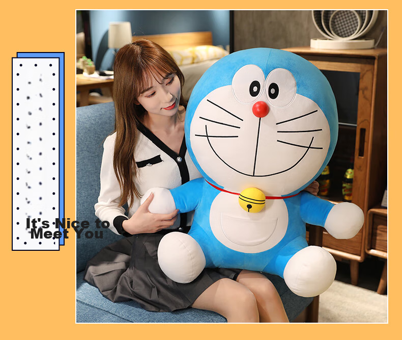Imiwa Authentic Doraemon Plush Toy Robot Cat Soft Doll Dingtang Cat Pillow Christmas Gift for Boys and Girls 7