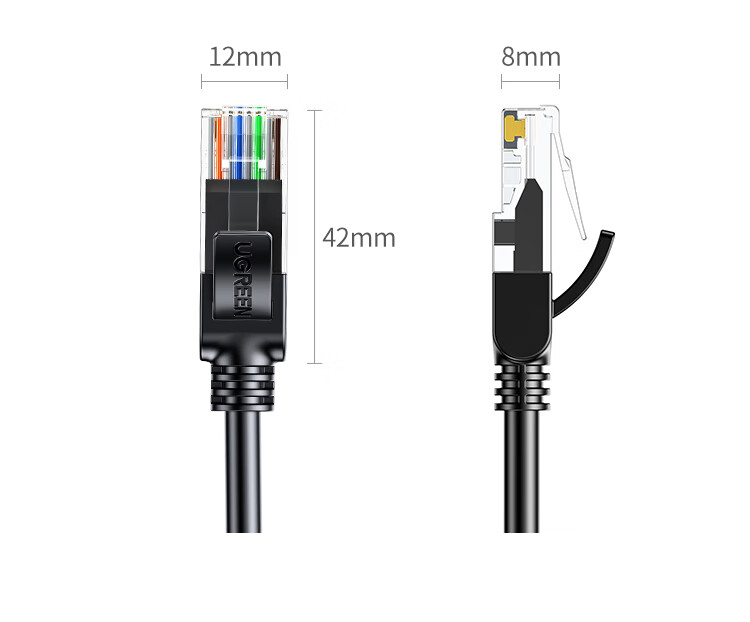 UGREEN Cat5e Ethernet Cable, Gigabit Network Connection Cable, Cat5e Patch Cord 5 Meters, Home Engineering Computer Broadband Eight-Core Twisted Pair Double Connector Cable Black 35817 19