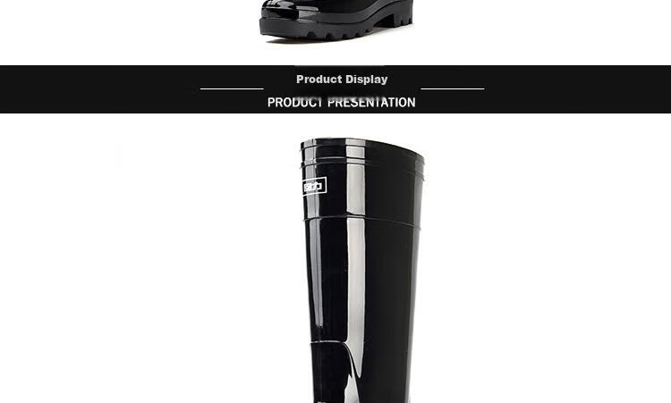 Warrior Men's Ultra-High Rain Boots Adult Waterproof Rubber Overshoes HXL199-B Ultra-High 41 11