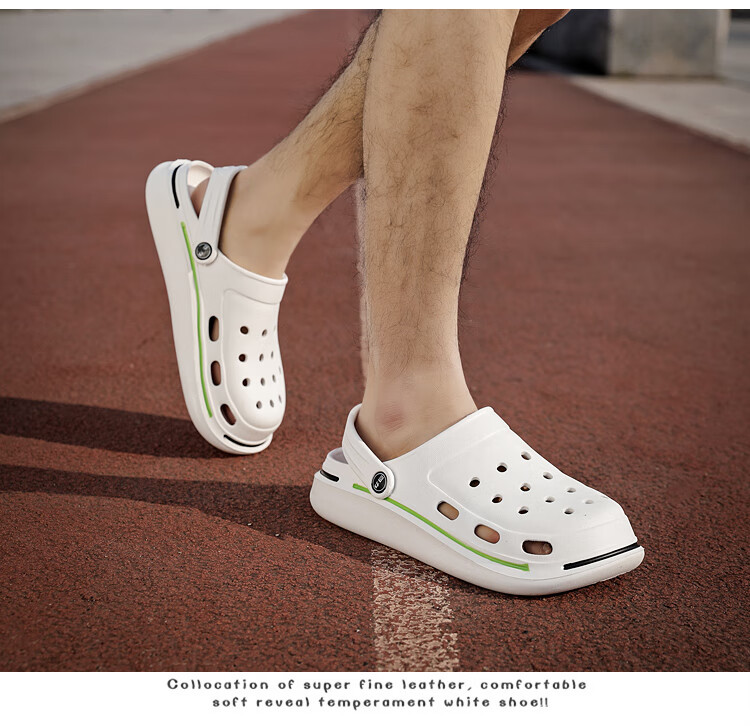 Warrior Perforated Shoes for Men, Closed-Toe Sandals, Indoor And Outdoor Beach Shoes, Men's Footwear, WXL(SD)-0048, Khaki Color, Size 40 9
