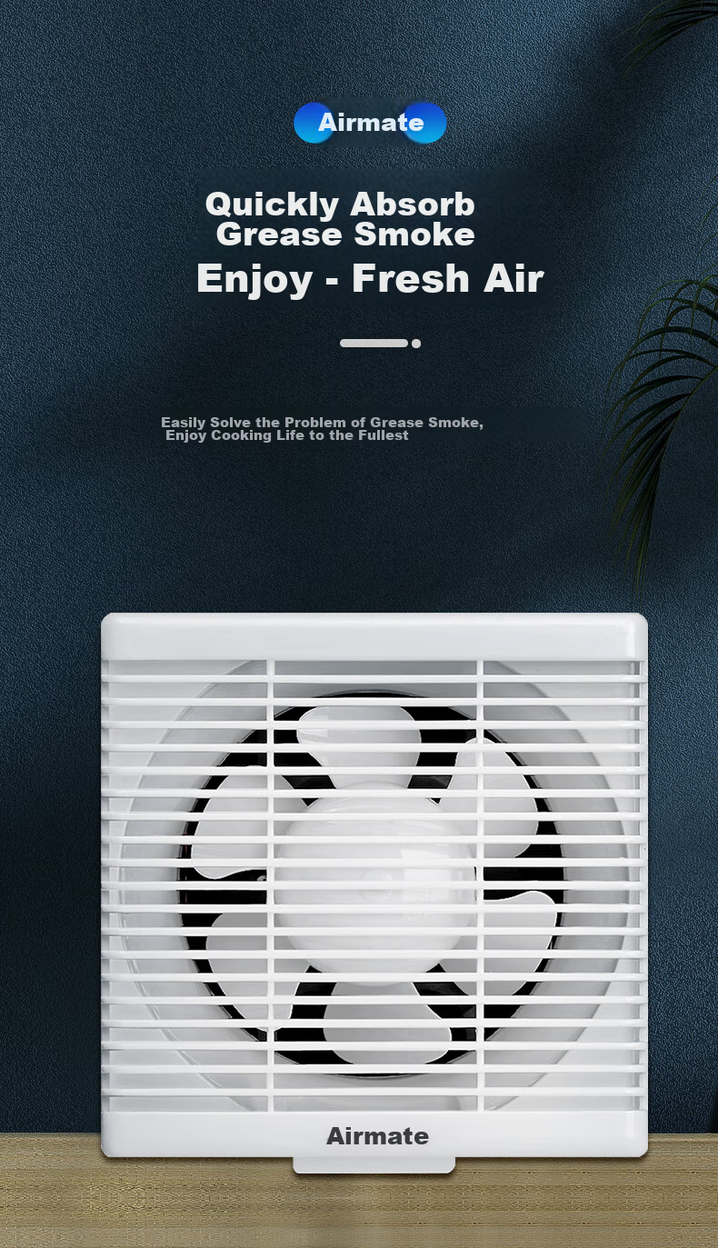 AIRMATE Exhaust Fan, Kitchen Ventilation Fan, Bathroom Extractor Fan, Wall-Mounted 12-Inch XF3060H 1