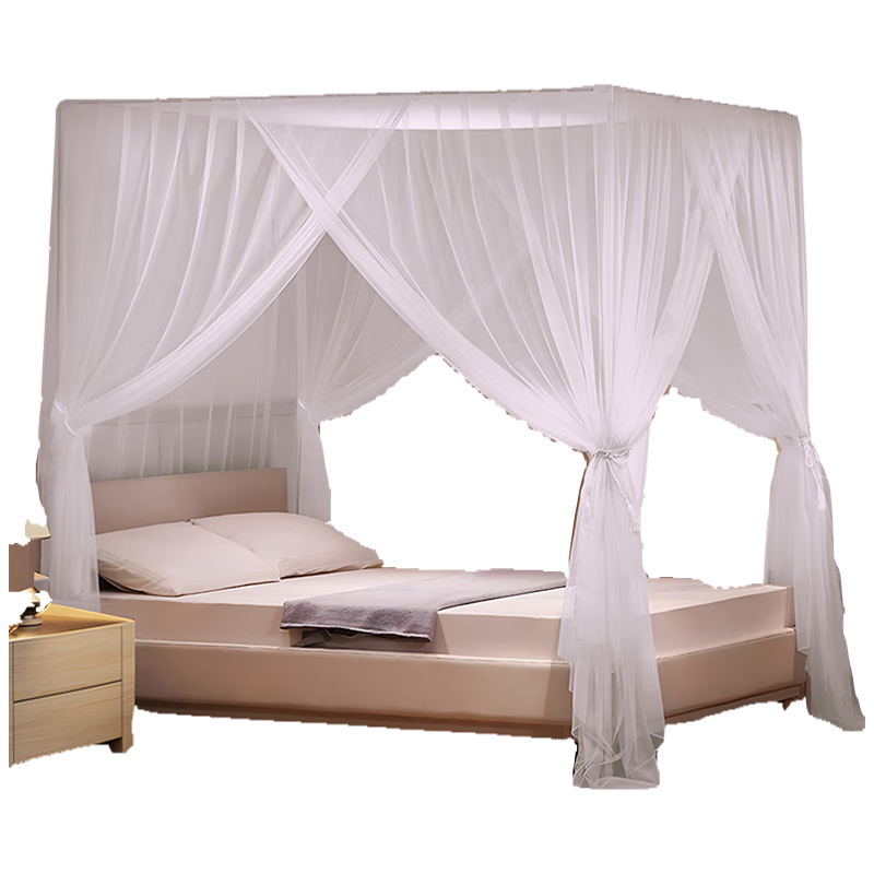 La Torretta Single-Layer Encrypted Mesh Floor Mosquito Net for Home Use, Class A Maternal And Infant Grade Palace Mosquito Net Frame, 1.8*2 Meters