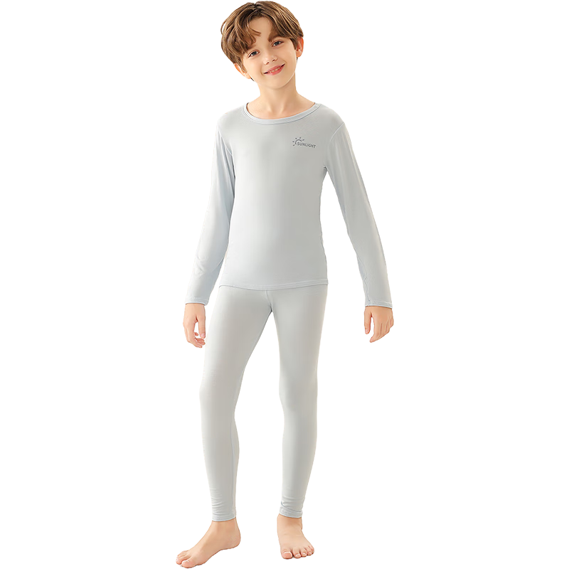 Langsha Children's Pajamas, Boys And Girls Modal Sleepwear, Big Kids Modal All-Season Style, Teenagers' New Air Conditioning Home Wear Set
