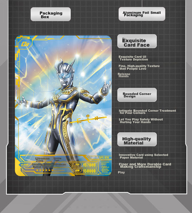 Kayou Ultraman Card Miracle Edition, Official Card Pack, Toy Collection Cards, Birthday Gift 16