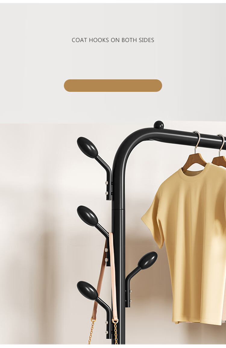 Huakaizhixing Clothes Drying Rack, Floor-Standing Clothes Hanger, Bedroom Drying Stand, YJ98 White, 1.5 Meters, 7 Hooks 11
