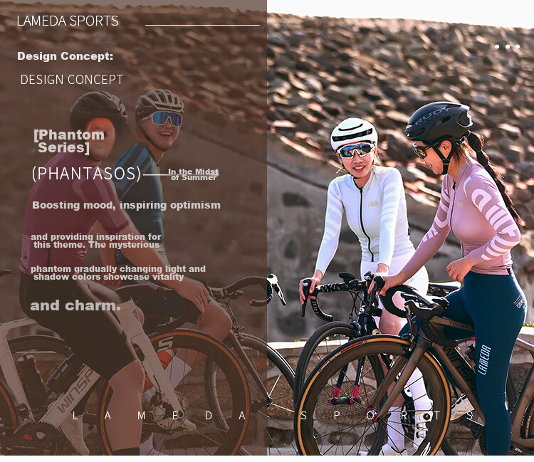 Lameda Women's Cycling Jersey, Long Sleeve, Spring And Summer Sun Protection, Breathable, Quick-Drying, Mountain And Road Bike Top, Cream White And Gray, Size L 1