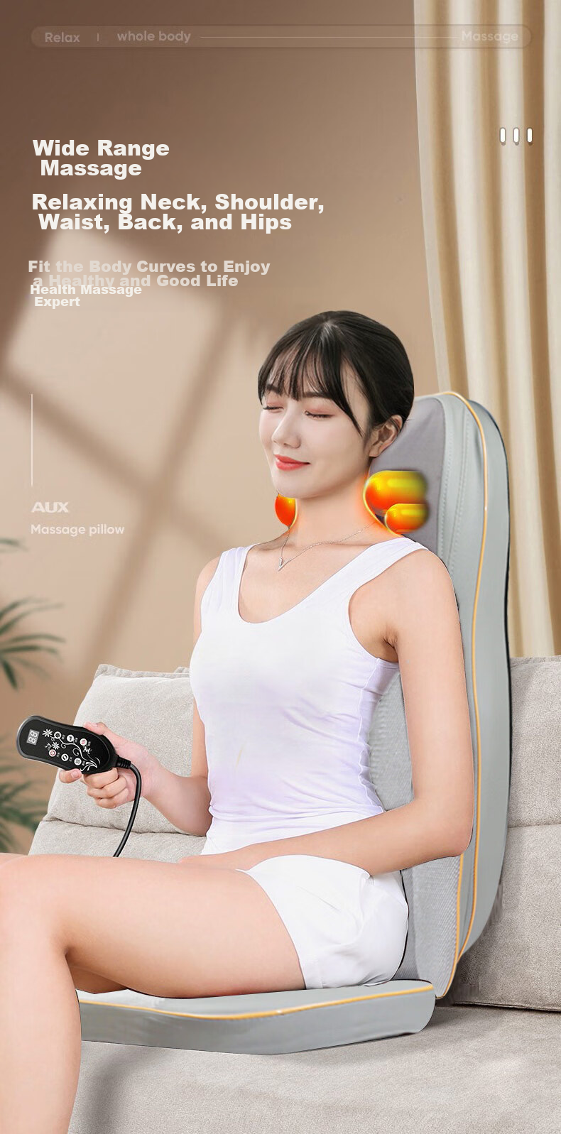 AUX Massage Pad AUX-WJHF5 (Gift Box), Neck, Waist, Back, Full-Body Multi-Functional Massage Device, Mid-Autumn Festival Gift 1