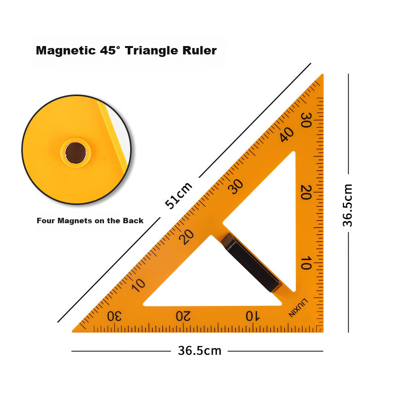 Liuxin Triangle Ruler Protractor Teaching Aid, Magnetic Math Tool for Elementary And Middle School Students, Stationery And Learning Supplies, Back-To Season And Teacher's Day Gift, Educational Kit Set for Gifting 6