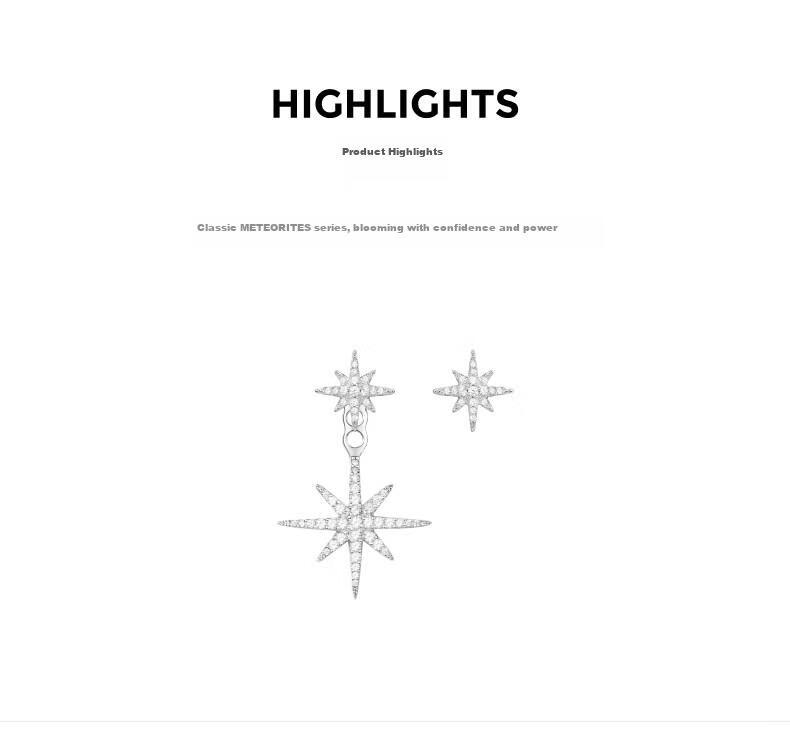 APM Monaco Hexagram Asymmetric Stud Earrings, Luxurious And Elegant Jewelry, Gift for Girlfriend Or Wife 3