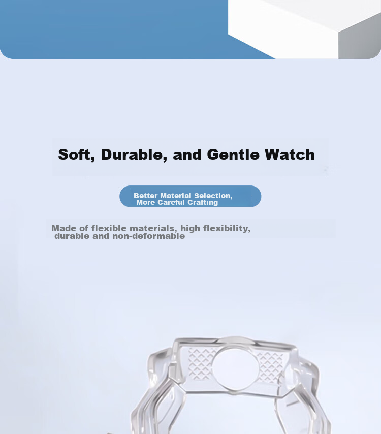 ESCASE Protective Case for Xiaotiancai Children's Smartwatch Z8/Z8A, Slim Shockproof Anti-Collision Full Coverage Outer Shell Accessory, Transparent 9
