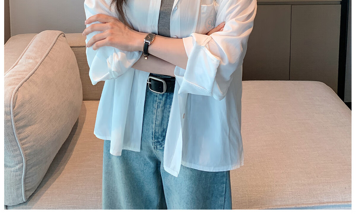 Halo Queen Long Sleeve Shirt Women Spring Autumn Mint Mambo Loose Premium Thin Jacket H13QC2955 27