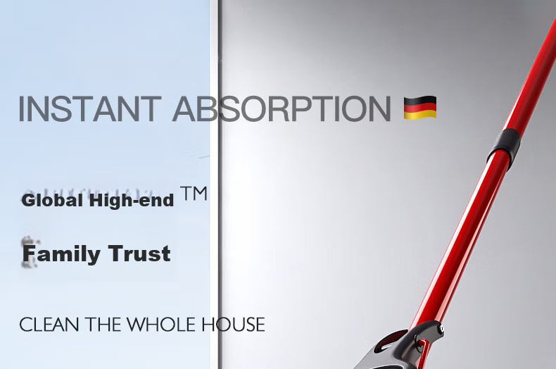 Weilida 28cm PVA High-Density Sponge Mop Head with 1 Handle and 2 Cloths Foldable Hands-Free Cleaning Mop 2