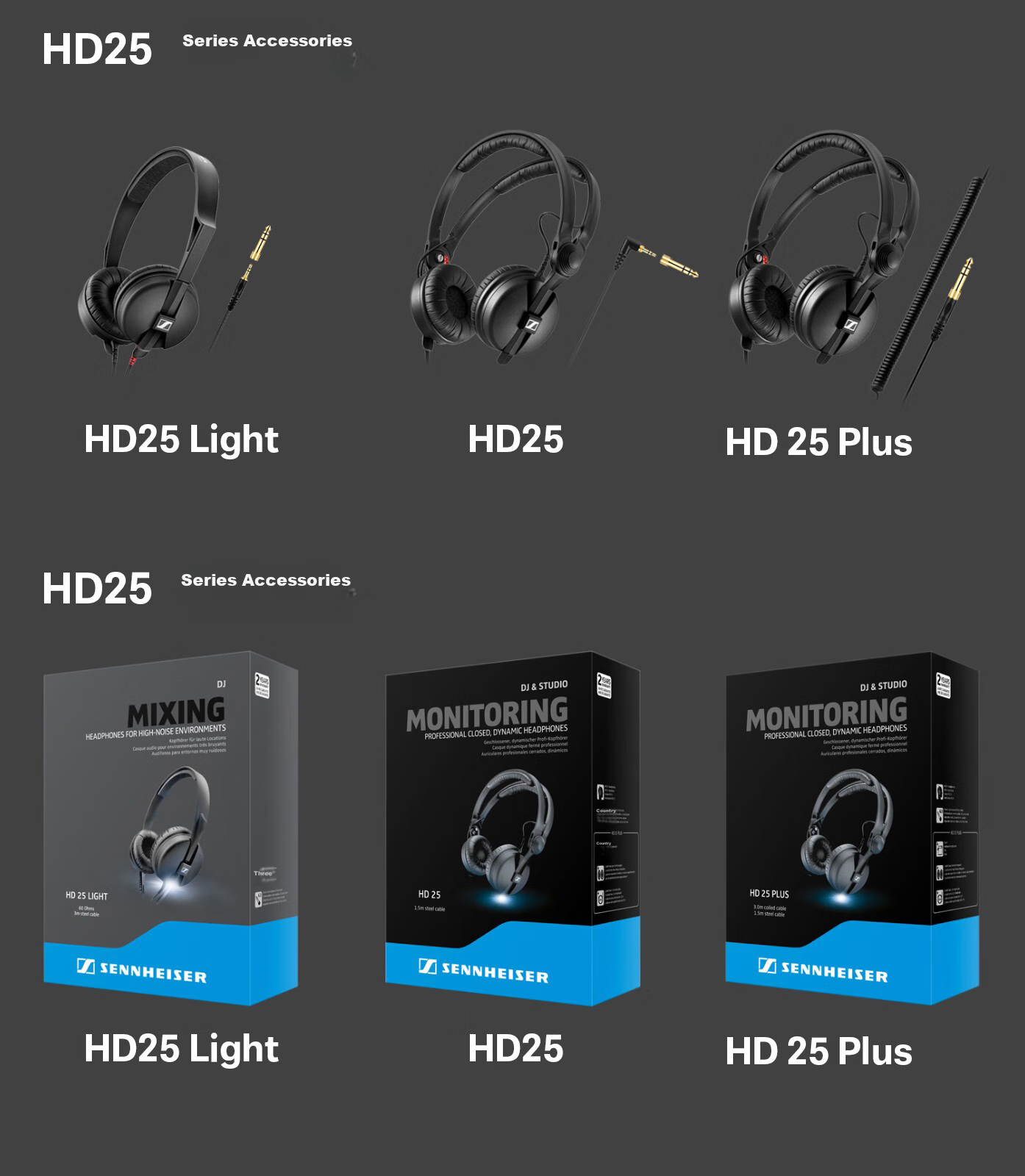 Sennheiser HD25 Professional Wired Over-Ear Monitoring Headphones for Stage Performance, Recording Studio, Music Production, Filming, And Audiophile Monitoring 6