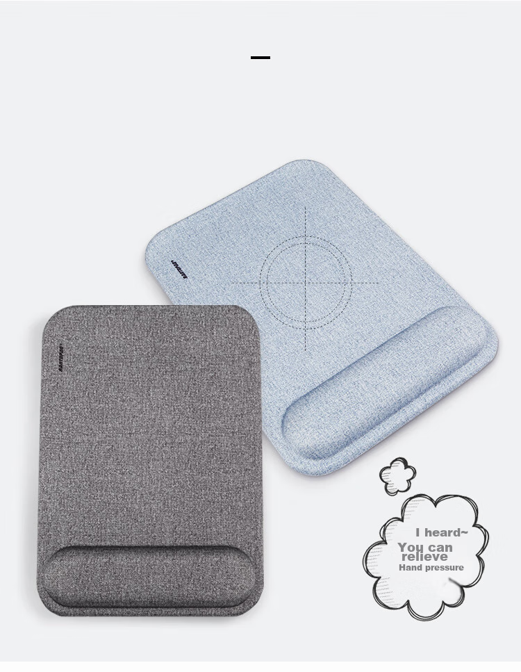 Rantopad TOTO PRO Memory Foam Wrist Rest Mouse Pad, Computer Desk Office Mouse Wrist Support Pad, Ice Blue 7